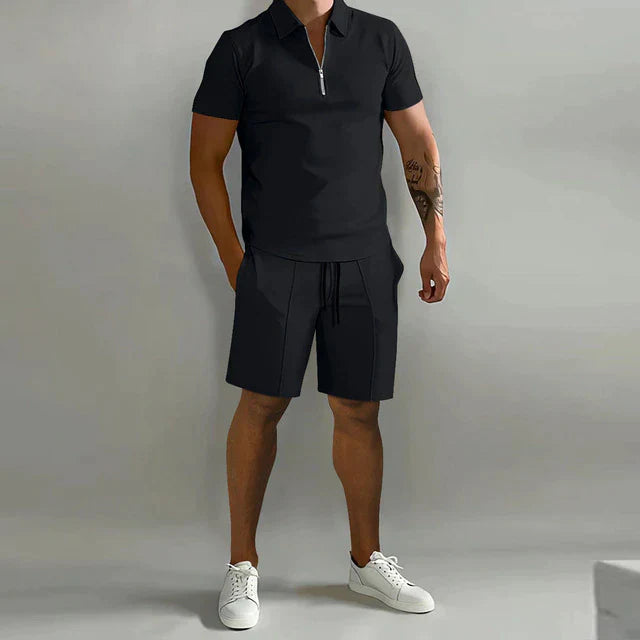 Men's Breathable Polo and Shorts Set | Summer Outfit - 12