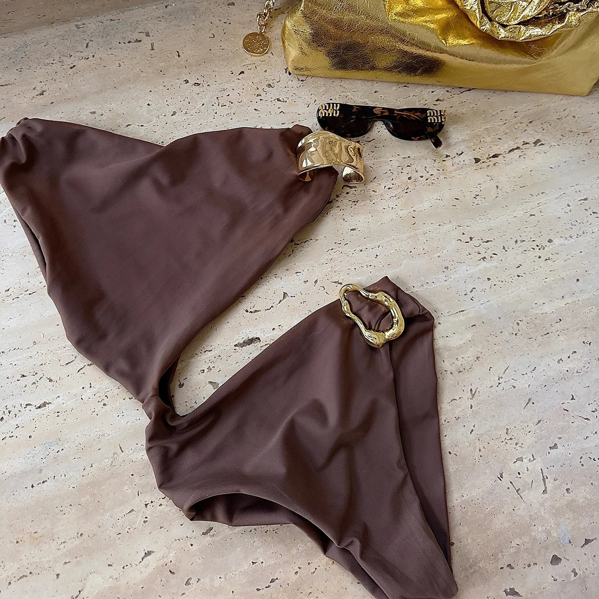 One-Shoulder High Waist Monokini | Women's Swimsuit - 8