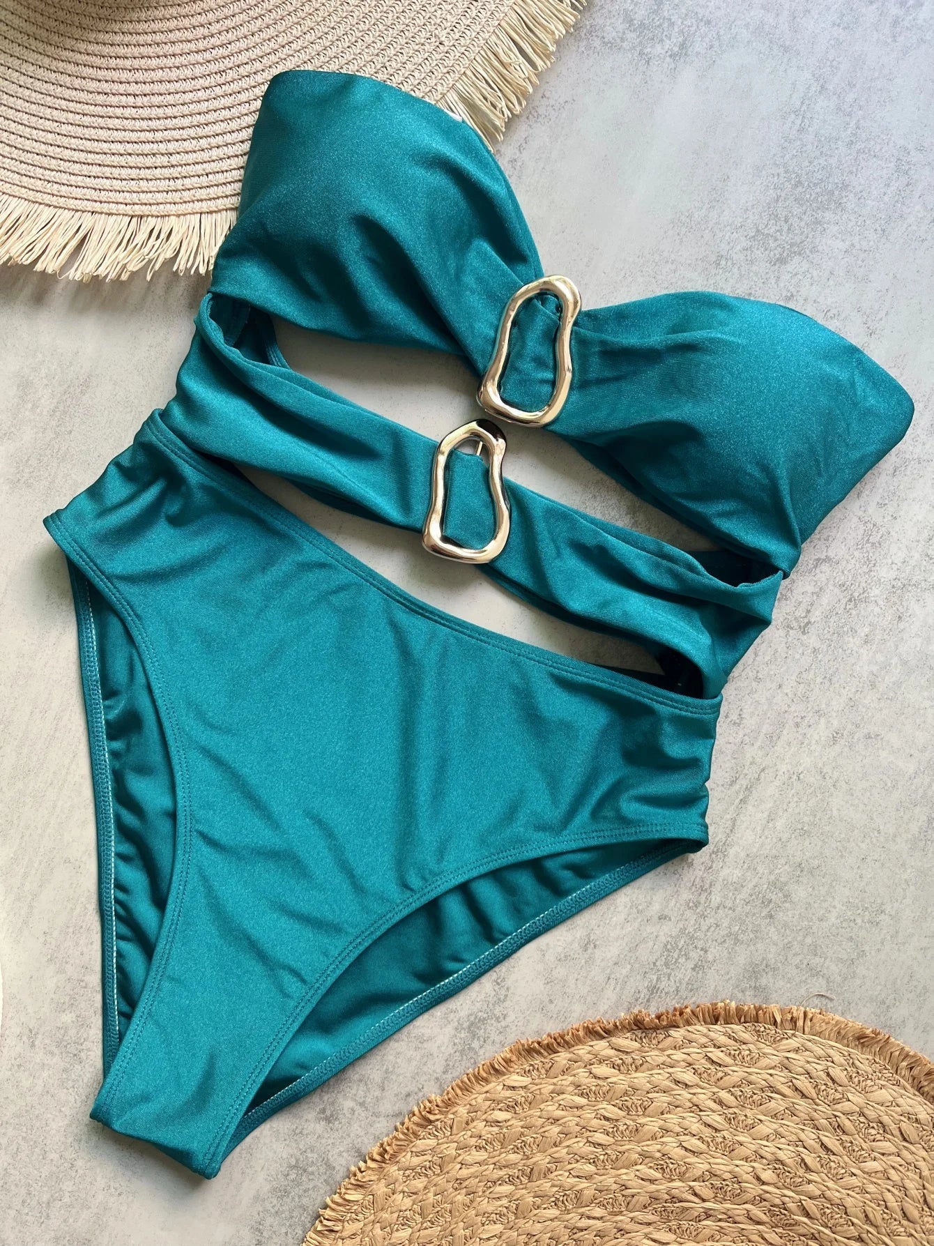 Cut-Out Bandeau One-Piece Swimsuit for Women - 20