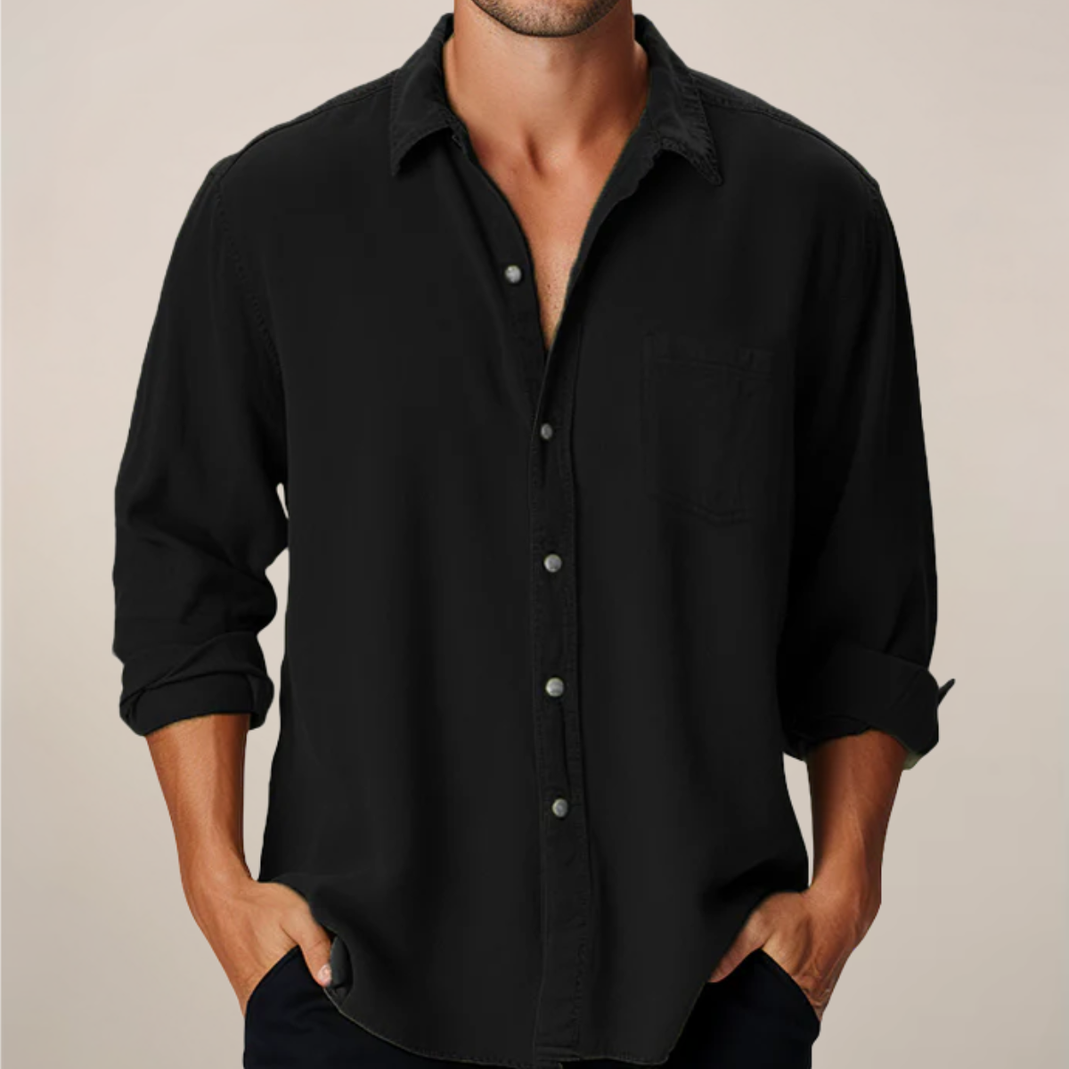 Men's Long Sleeve Casual Shirt Vicente | Comfortable Everyday Wear - 5