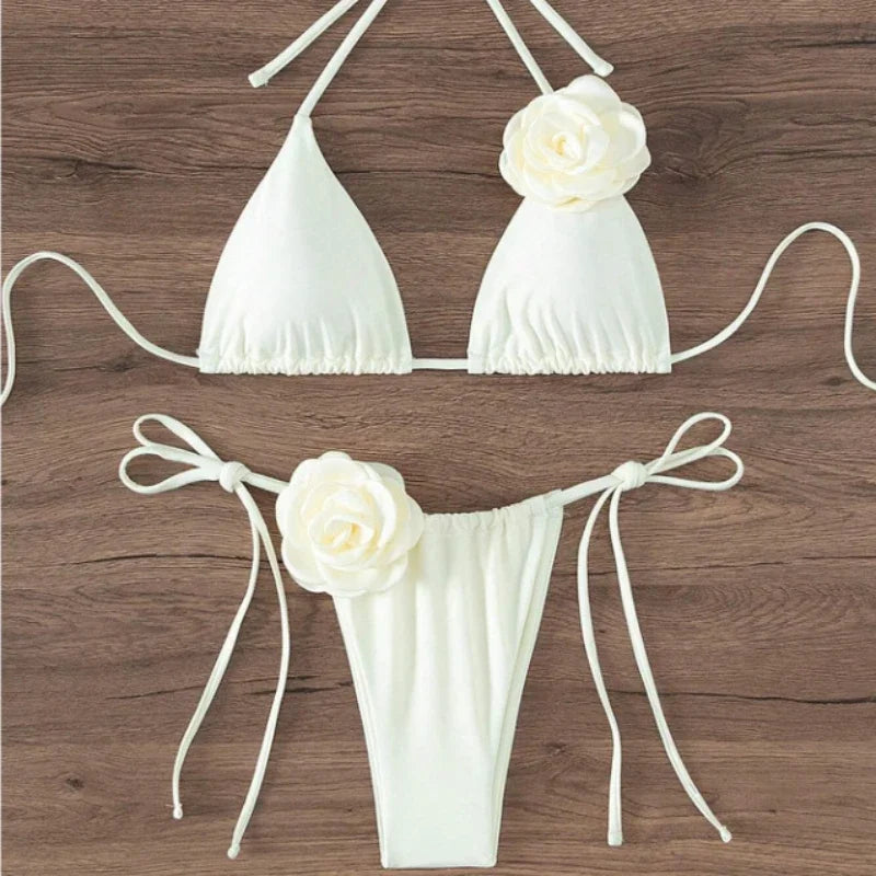 3D Floral Bikini Set | Women's Bikini Sets for Beach & Pool - 3