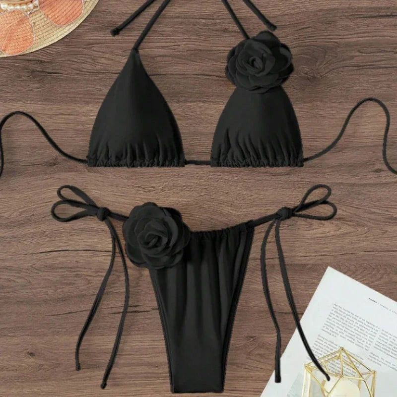 3D Floral Bikini Set | Women's Bikini Sets for Beach & Pool - 4