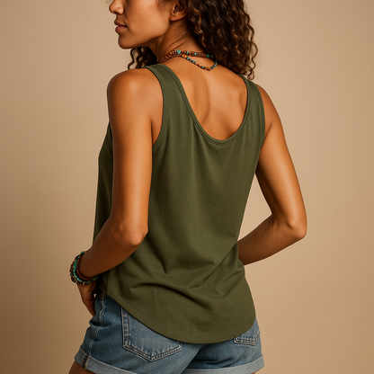 Sleeveless Women's V-Neck Tank Top | Going Out Tops - 2