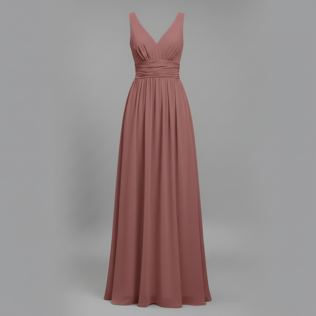 Sleeveless V-Neck Midi Dress for Women Elegant Summer - 12