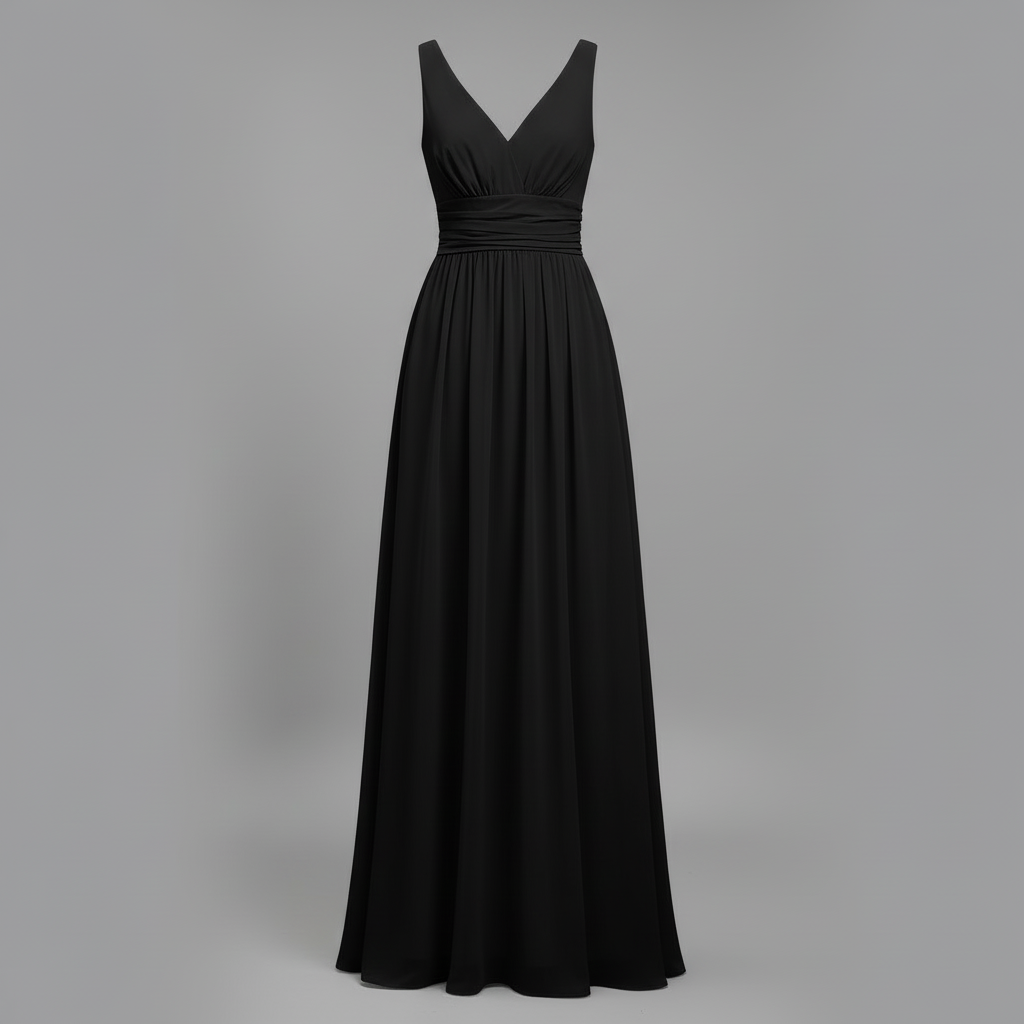 Sleeveless V-Neck Midi Dress for Women Elegant Summer - 11