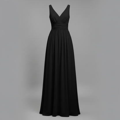 Sleeveless V-Neck Midi Dress for Women Elegant Summer - 11