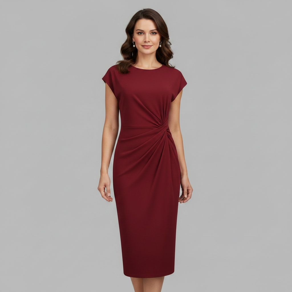 Elegant Midi Dress for Women | Knee-Length Summer Dress - 6