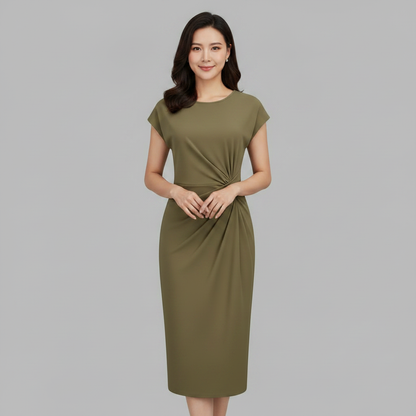 Elegant Midi Dress for Women | Knee-Length Summer Dress - 4