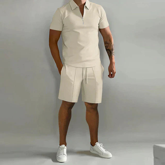 Men's Breathable Polo and Shorts Set | Summer Outfit - 1