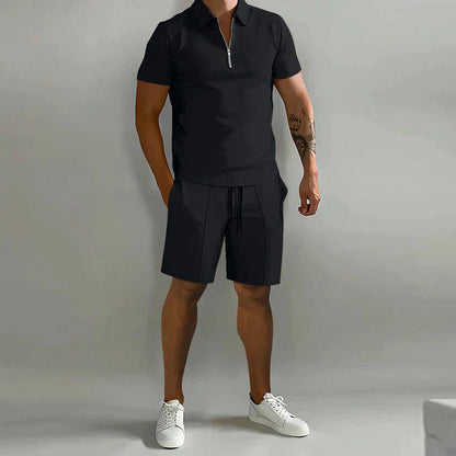 Men's Breathable Polo and Shorts Set | Summer Outfit - 12