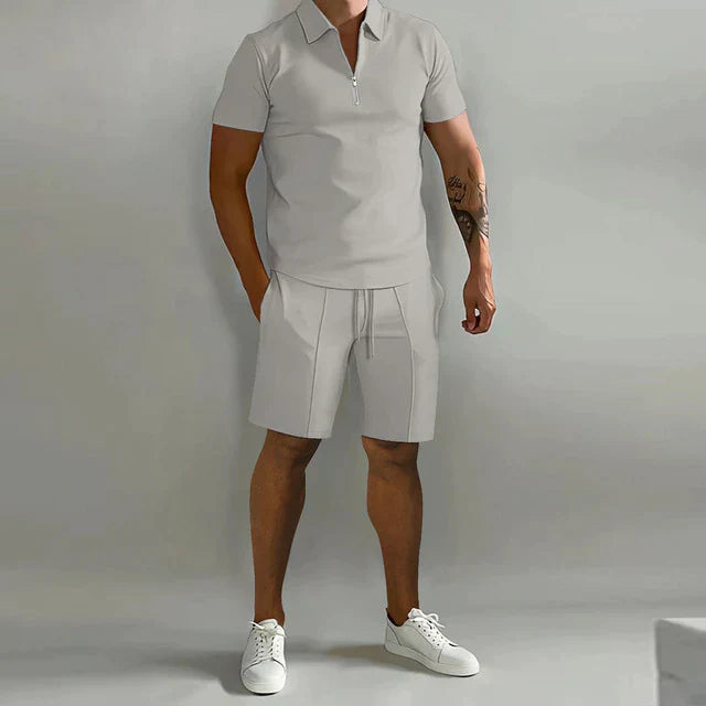 Men's Breathable Polo and Shorts Set | Summer Outfit - 4
