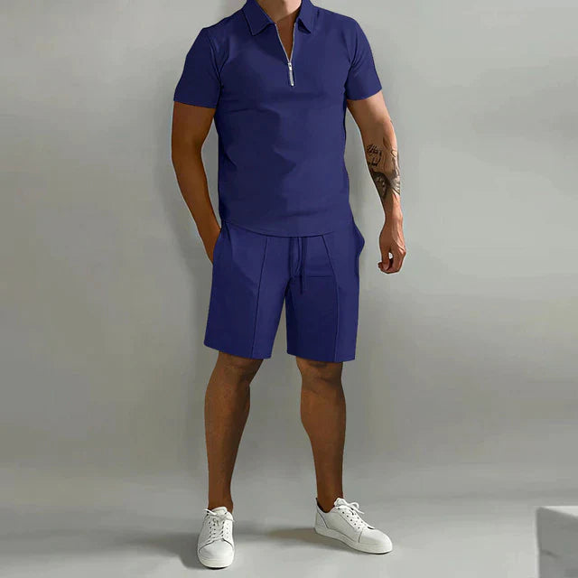 Men's Breathable Polo and Shorts Set | Summer Outfit - 6