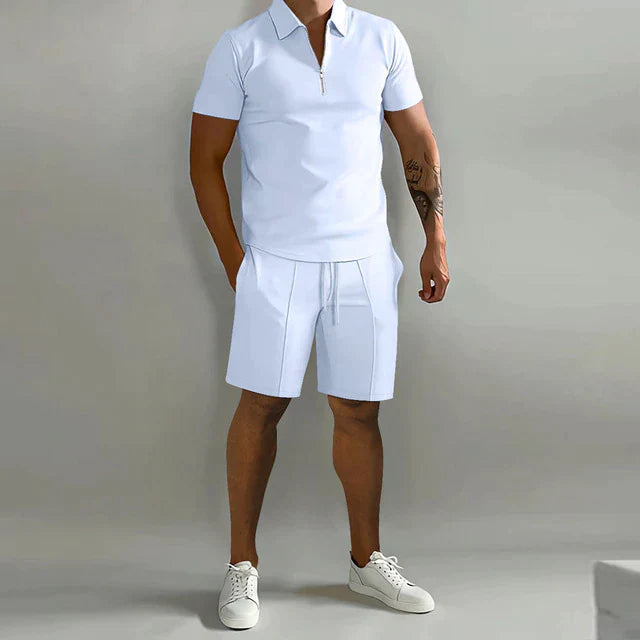 Men's Breathable Polo and Shorts Set | Summer Outfit - 10