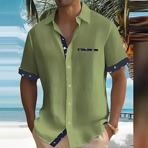 Breathable Men's Summer Shirt | Short Sleeve Shirt - 2