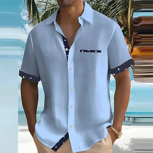 Breathable Men's Summer Shirt | Short Sleeve Shirt - 4