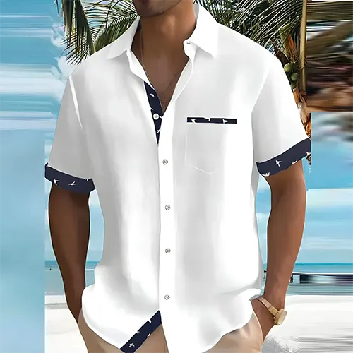 Breathable Men's Summer Shirt | Short Sleeve Shirt - 5