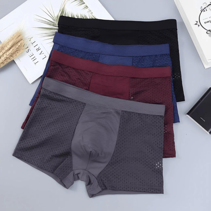 Men's Bamboo Boxer Shorts 10-Pack | Breathable Soft Underwear - 3