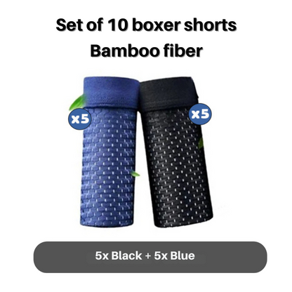 Men's Bamboo Boxer Shorts 10-Pack | Breathable Soft Underwear - 9