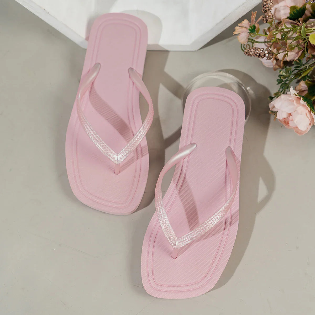 Women's Comfortable Flip Flops | Flat EVA Sandals - 8