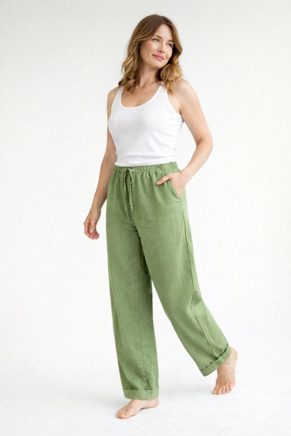 High-Waist Loose Fit Women's Pants | Comfortable Casual Trousers - 3