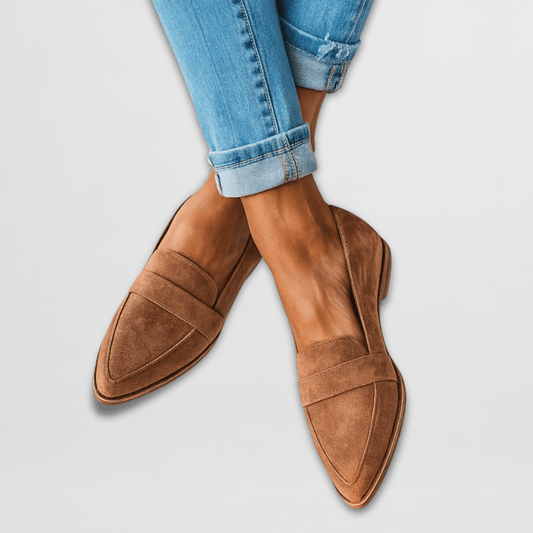 Women's Suede Slippers | Comfortable Flat Loafers - 1