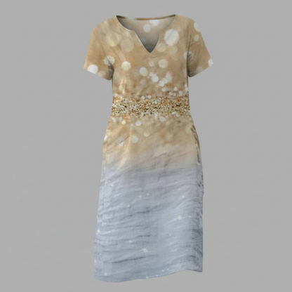 Floral Print Summer Dress | Women's Short Sleeve Dress - 5