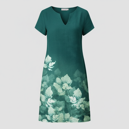Floral Print Summer Dress | Women's Short Sleeve Dress - 4