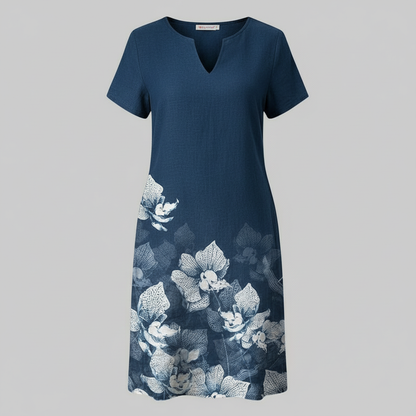 Floral Print Summer Dress | Women's Short Sleeve Dress - 3