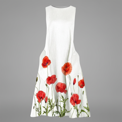 Floral Pattern Midi Dress for Women | Summer Fashion - 6