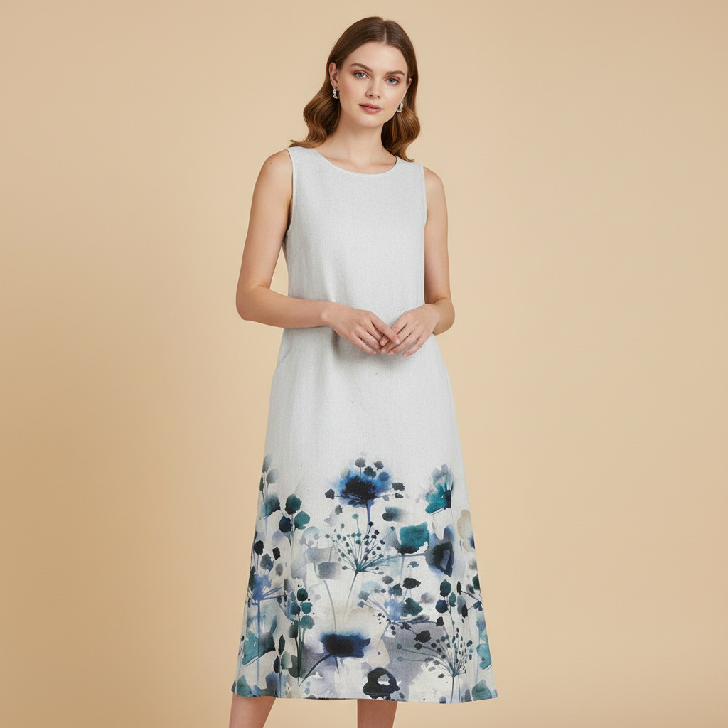 Floral Pattern Midi Dress for Women | Summer Fashion - 1