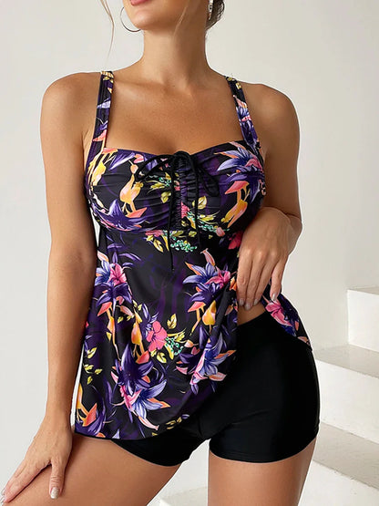 Floral Print Tankini Set | Women's Swimwear - 1
