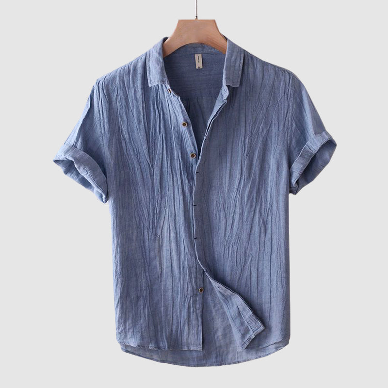 Bologna Linen Shirt | Men's Short Sleeve Linen Shirt - 1
