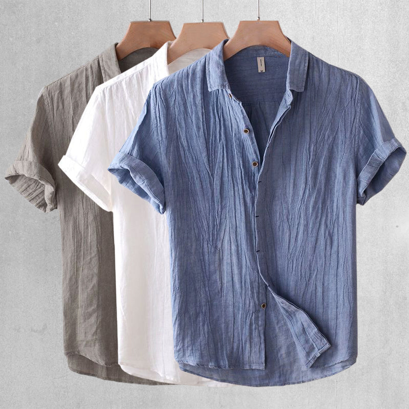 Bologna Linen Shirt | Men's Short Sleeve Linen Shirt - 2