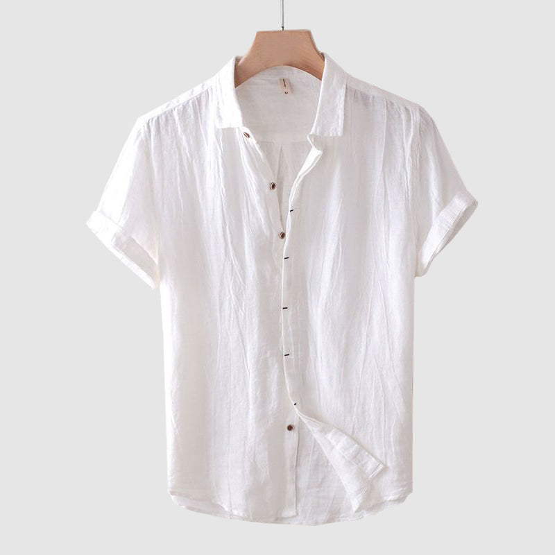 Bologna Linen Shirt | Men's Short Sleeve Linen Shirt - 3