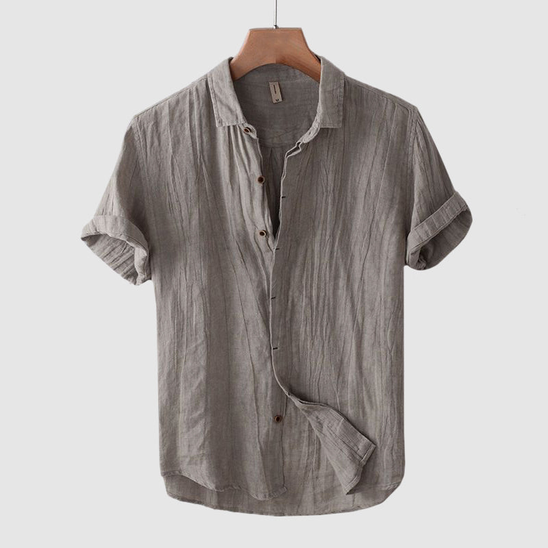 Bologna Linen Shirt | Men's Short Sleeve Linen Shirt - 4