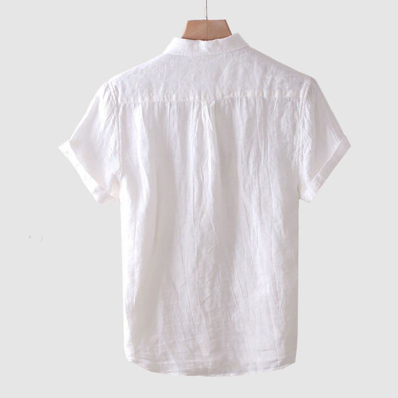 Bologna Linen Shirt | Men's Short Sleeve Linen Shirt - 6