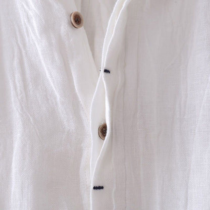 Bologna Linen Shirt | Men's Short Sleeve Linen Shirt - 7