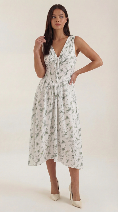 Black Midi Dress | Elegant Women's Summer Wedding Guest Dress - 13