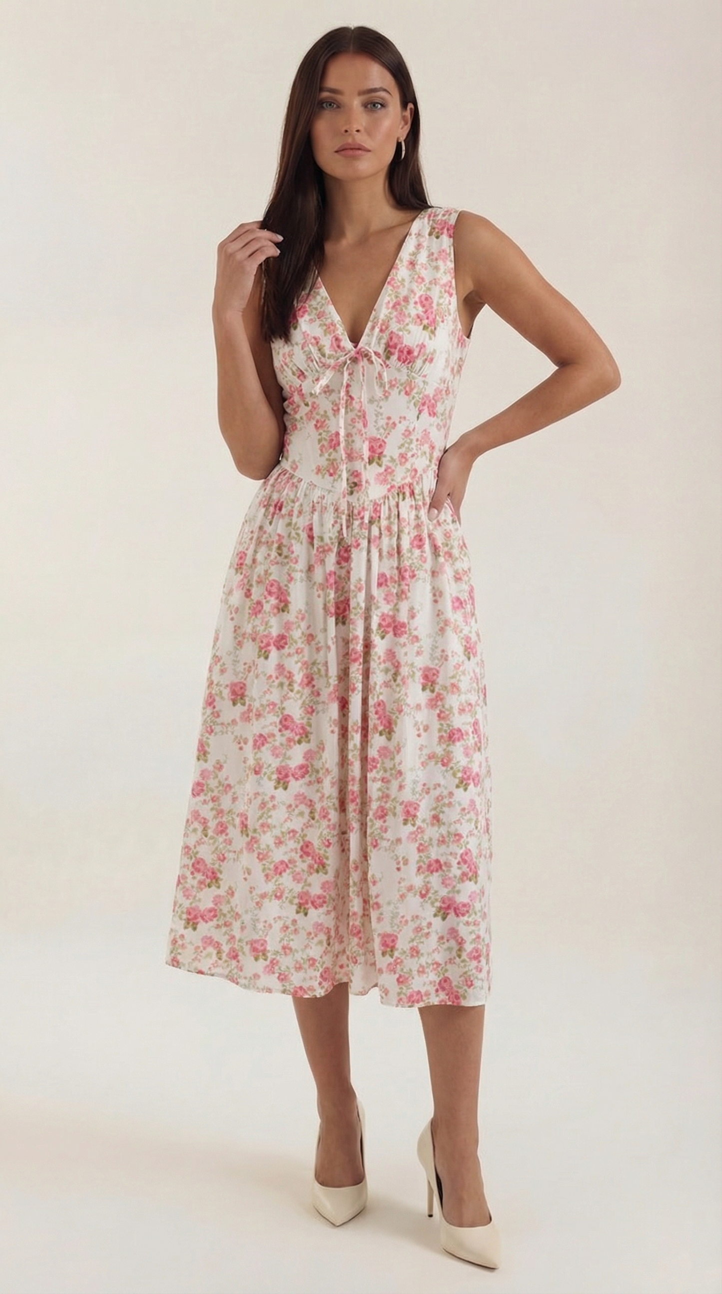 Black Midi Dress | Elegant Women's Summer Wedding Guest Dress - 16