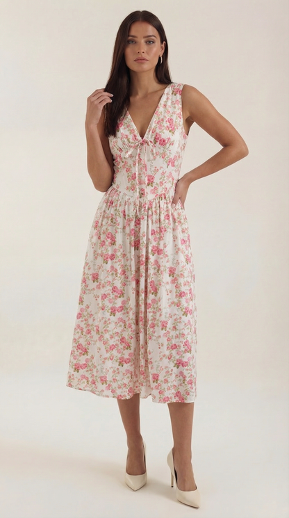 Black Midi Dress | Elegant Women's Summer Wedding Guest Dress - 16