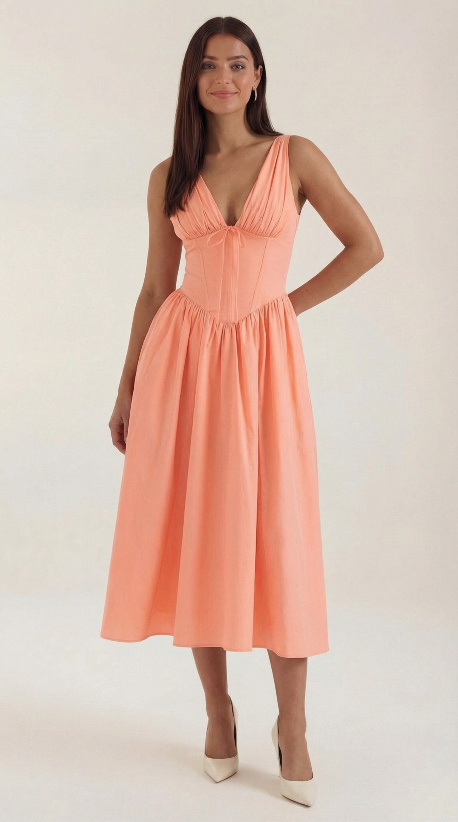 Black Midi Dress | Elegant Women's Summer Wedding Guest Dress - 6