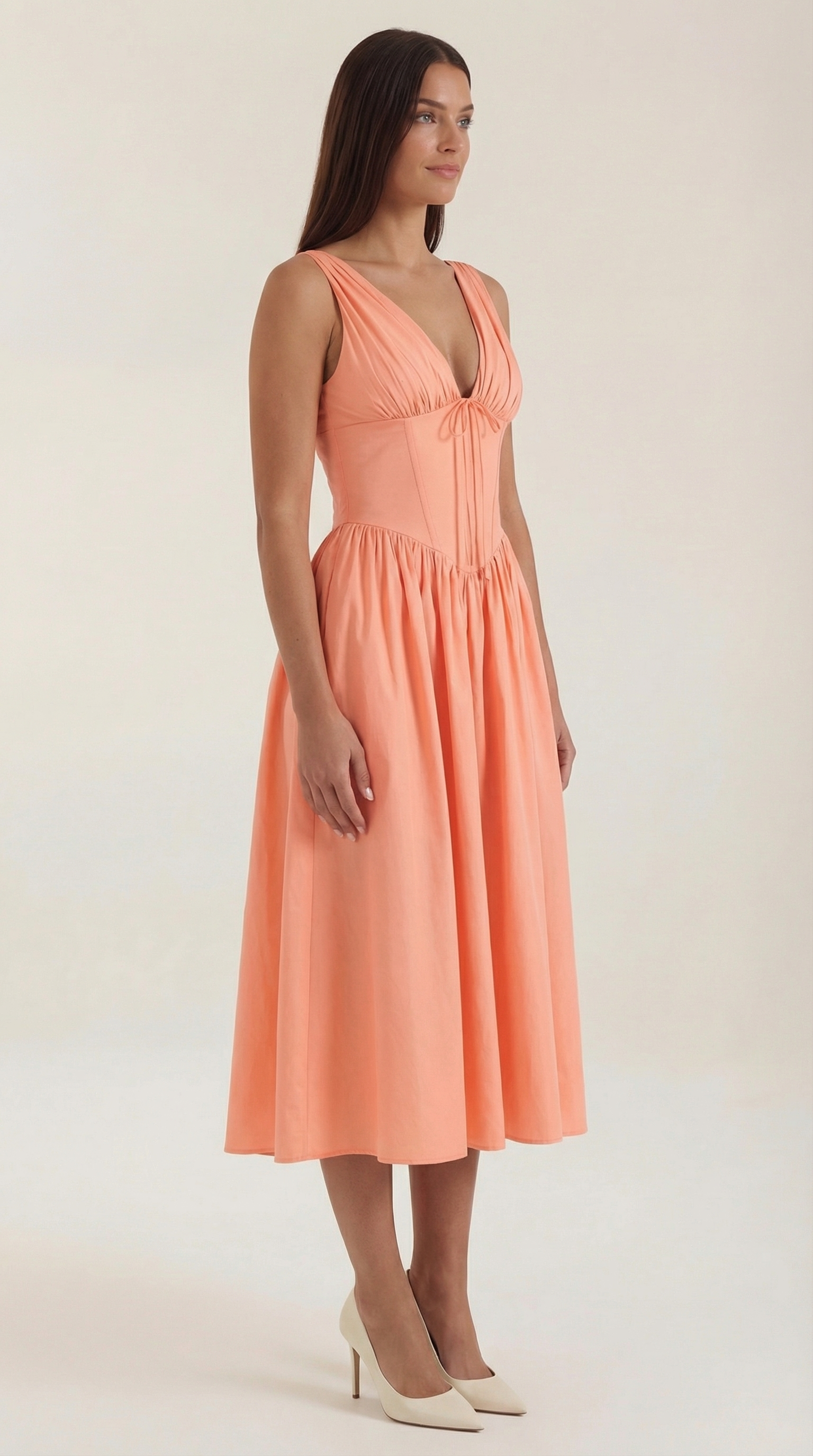 Black Midi Dress | Elegant Women's Summer Wedding Guest Dress - 7