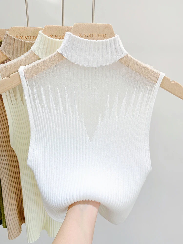 Chic Cut-Out Top | Women's Sleeveless Tank Top - 4