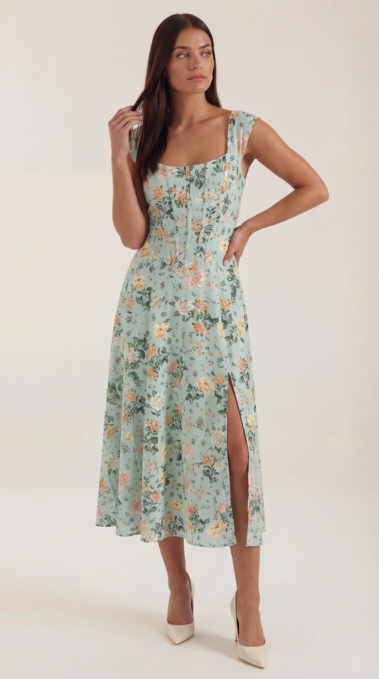 Dahlia Midi Dress | Elegant Summer Dress for Special Occasions - 1