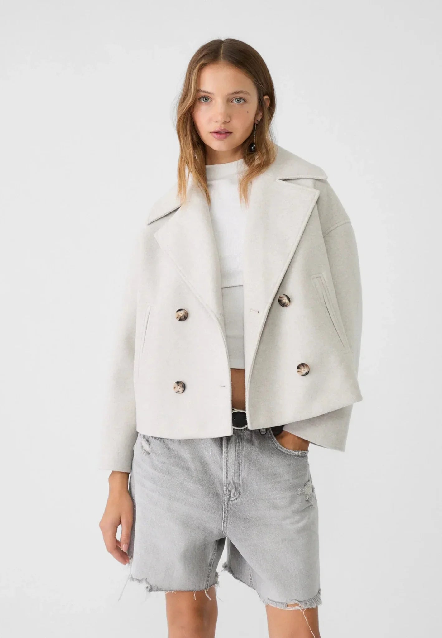 Women's Short Double-Breasted Jacket | Fashion Outerwear - 1