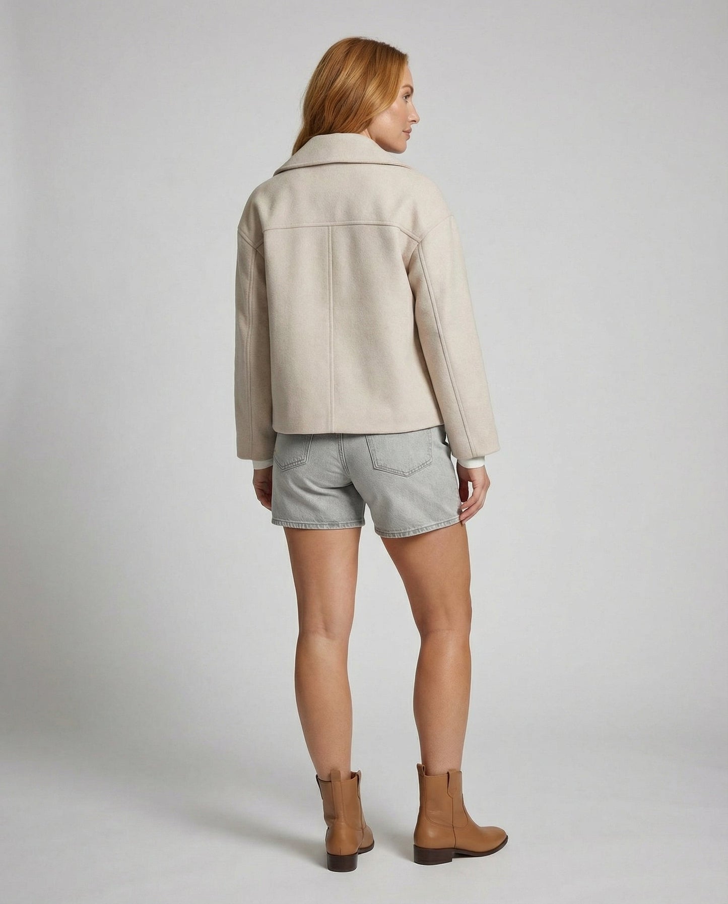 Women's Short Double-Breasted Jacket | Fashion Outerwear - 8