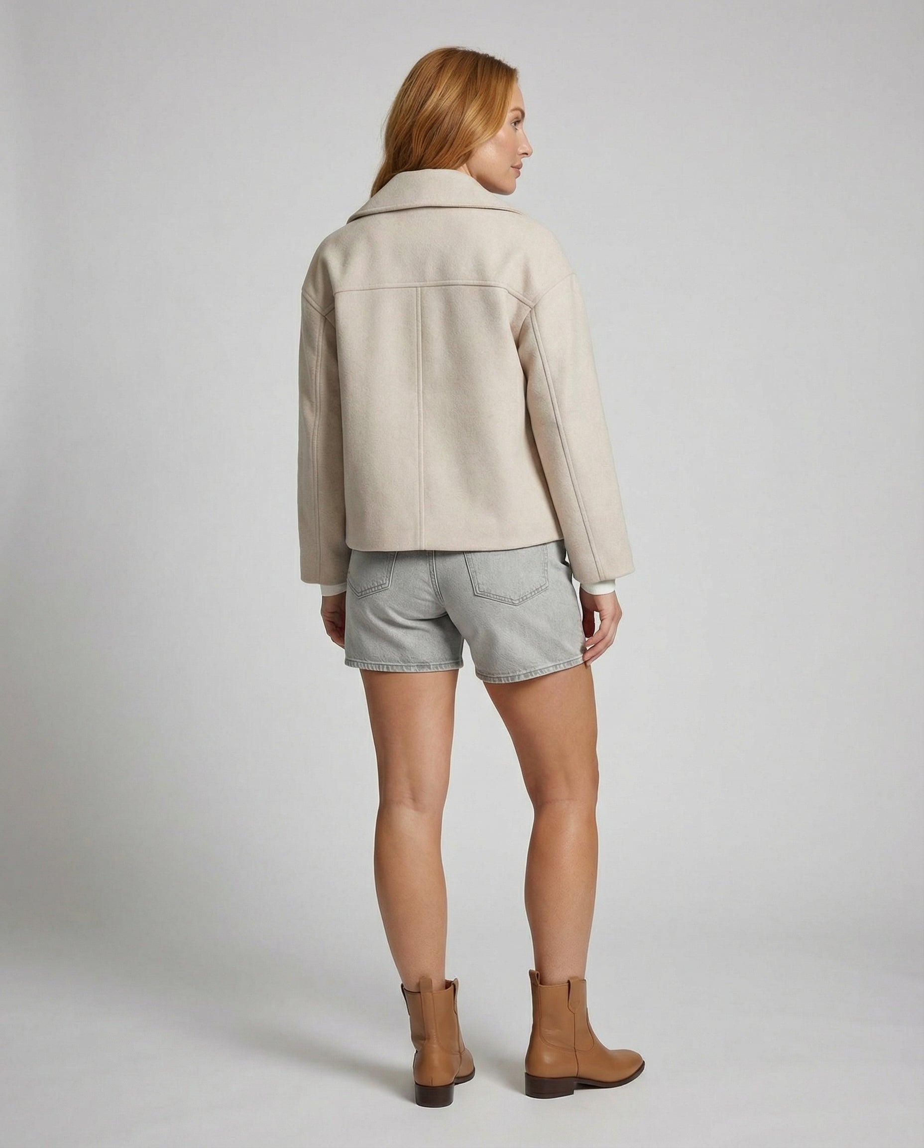 Women's Short Double-Breasted Jacket | Fashion Outerwear - 8