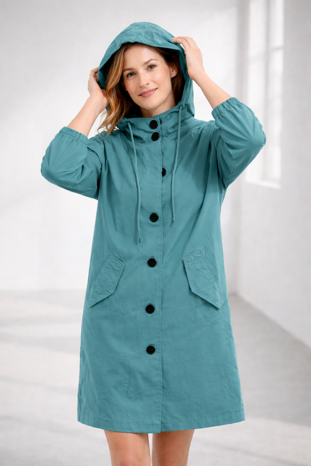 Women's Mid-Length Hoodie Jacket | Casual Outerwear - 2