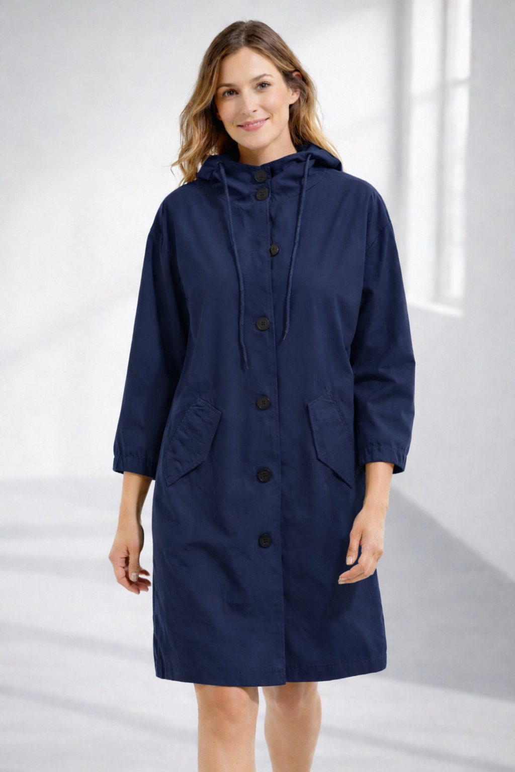 Women's Mid-Length Hoodie Jacket | Casual Outerwear - 11