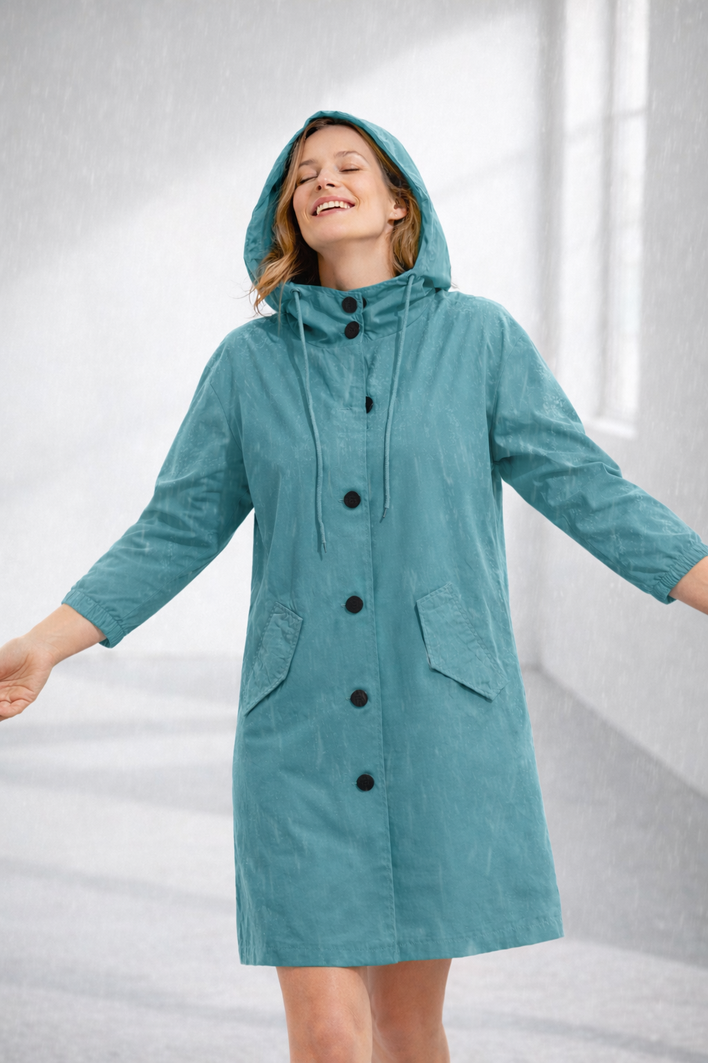 Women's Mid-Length Hoodie Jacket | Casual Outerwear - 3